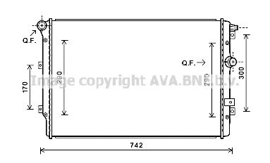 AVA QUALITY COOLING Радиатор, охлаждение двигателя VWA2324